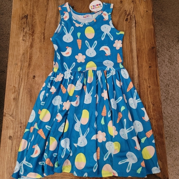 2/$30 NWT Girls 7 Easter Bunny Spring Dress - Picture 11 of 16